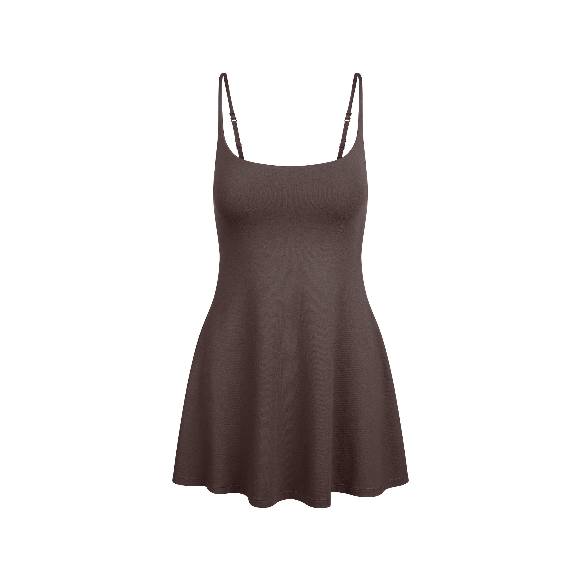 SMOOTH LAYERS SCOOP NECK MINI DRESS | RAISIN | SKIMS (US)