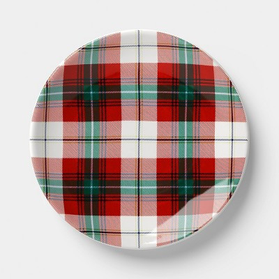 6" Stoneware Plaid Appetizer Plate - Threshold™ | Target