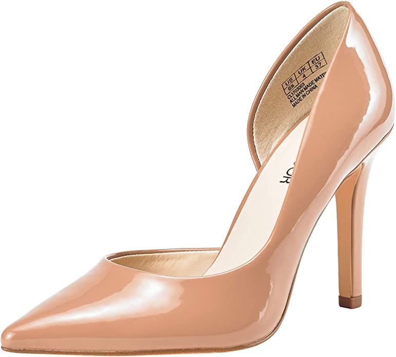JENN ARDOR Stiletto High Heel Shoes for Women: Pointed, Closed Toe Classic Slip On Dress Pumps | Amazon (US)