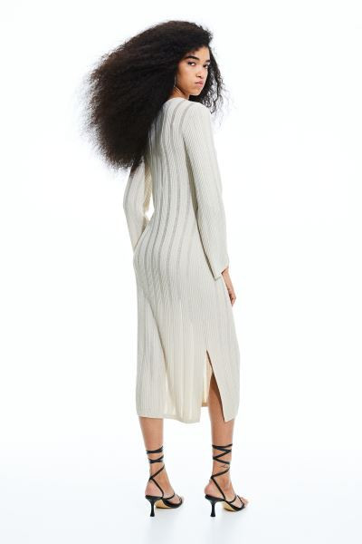 Rib-knit Bodycon Dress - Light beige - Ladies | H&M US | H&M (US + CA)