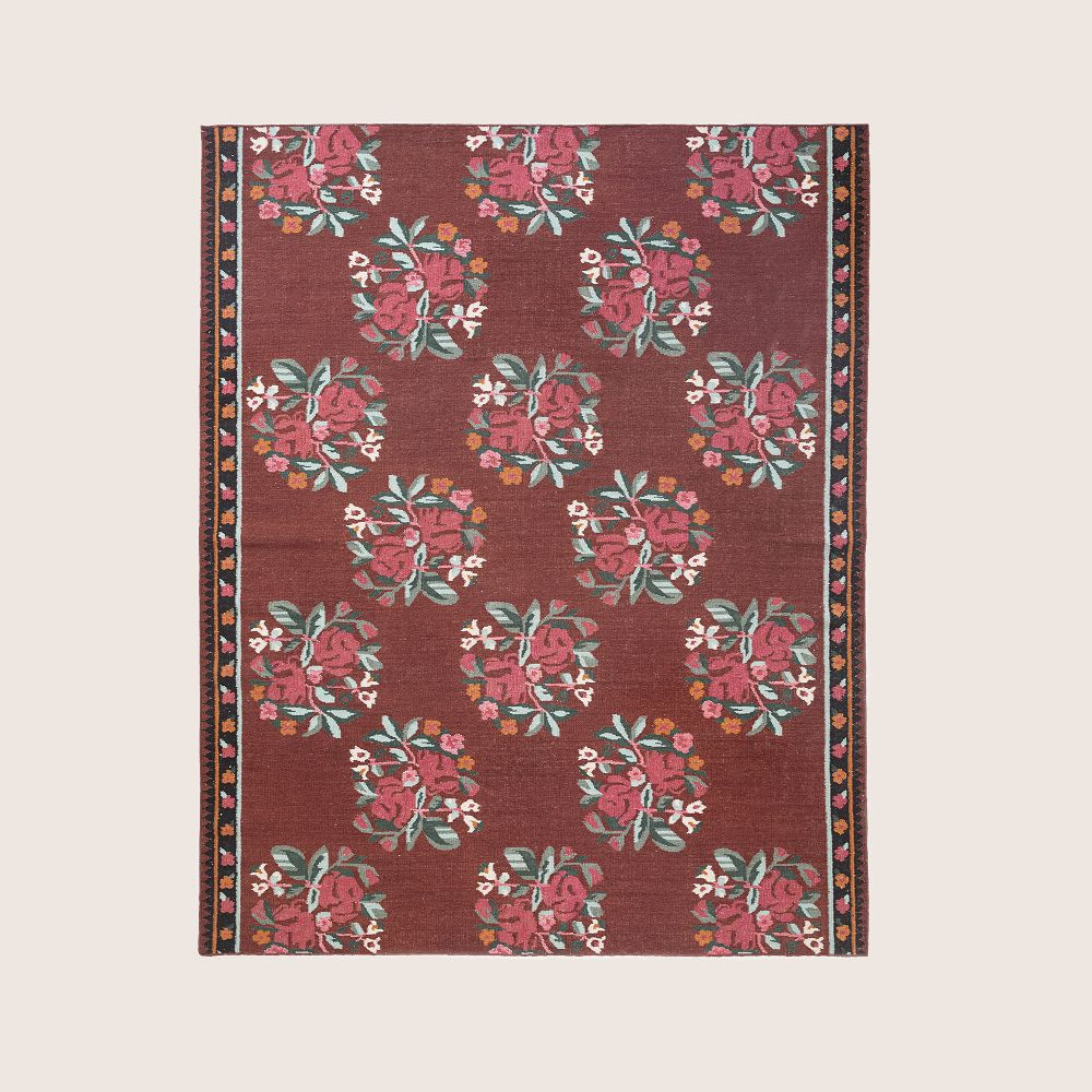 Adelaide Bouquet Flatweave Rug | GreenRow