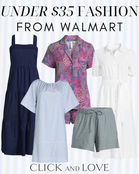 Under $35 fashion from Walmart! These items have been best sellers so far! I own and love the pajama set, under $7 athletic shorts and white shirt dress! These are all on repeat in my closet. 

Affordable fashion, budget friendly fashion, Walmart finds, Walmart favorites, maxi dress, sleeveless dress, pajama sets, stripe dress, dress for errands, out to lunch dress, girls brunch outfit, affordable style, athletic wear, lounge shorts

#LTKSeasonal #LTKStyleTip #LTKFindsUnder50
