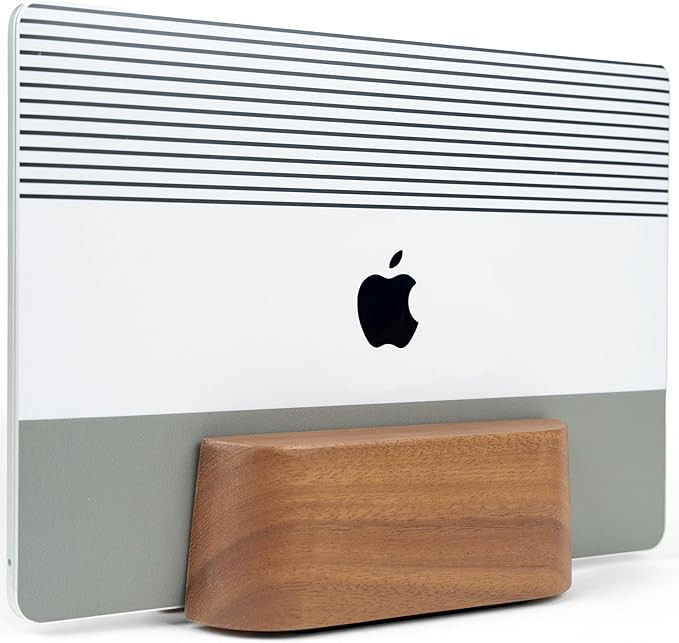 Adjustable Vertical Laptop Stand for Desk, Wooden Laptop Holder, MacBook Pro Stand, Wood Mac Air ... | Amazon (US)