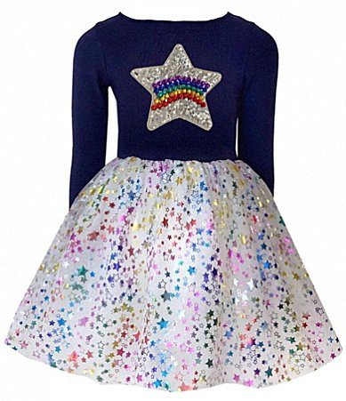 Lola  The Boys LittleBig Girls Long Sleeve Shining Star Fairydust Tutu Dress -  4 | Dillard's