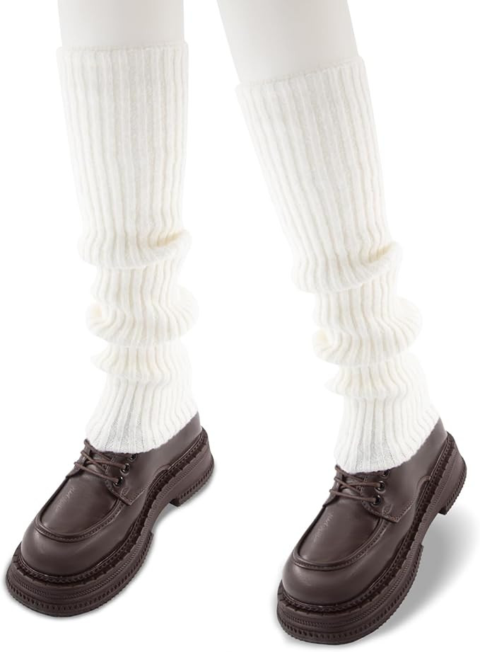 Leg Warmers for Women Winter Fashion Knitting Black Leg Warmers Long Ankle Warmers for Yoga Balle... | Amazon (US)