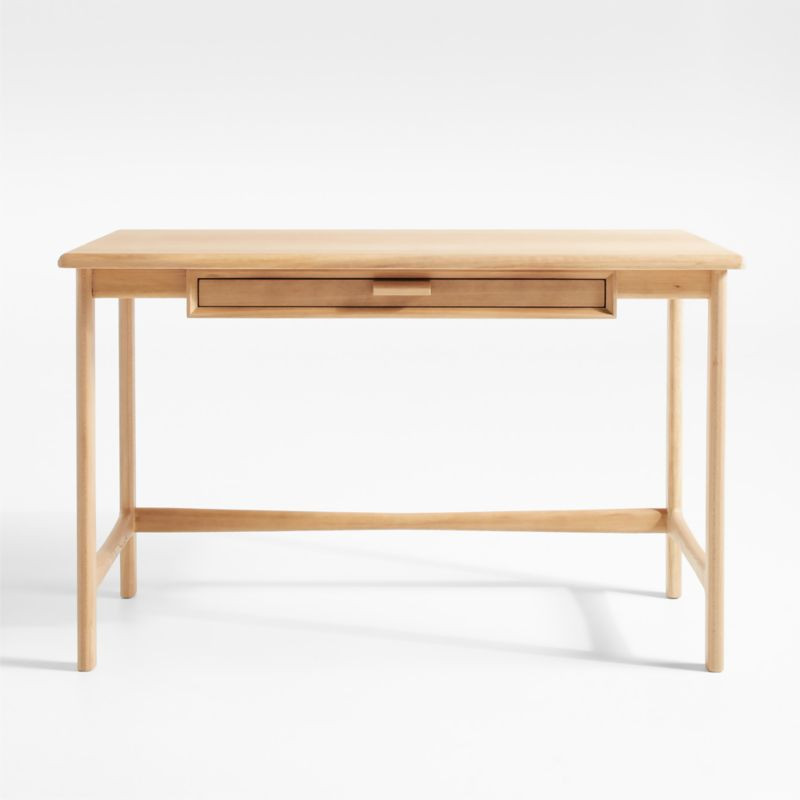 Elias 48" Natural Elm Wood Desk + Reviews | Crate & Barrel | Crate & Barrel