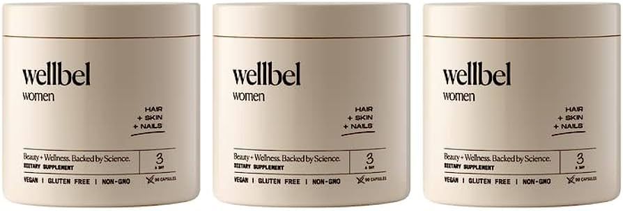 WELLBEL Women Clean Supplement for Hair, Skin, and Nails, Vegan, Gluten Free and Non GMO 270 Coun... | Amazon (US)