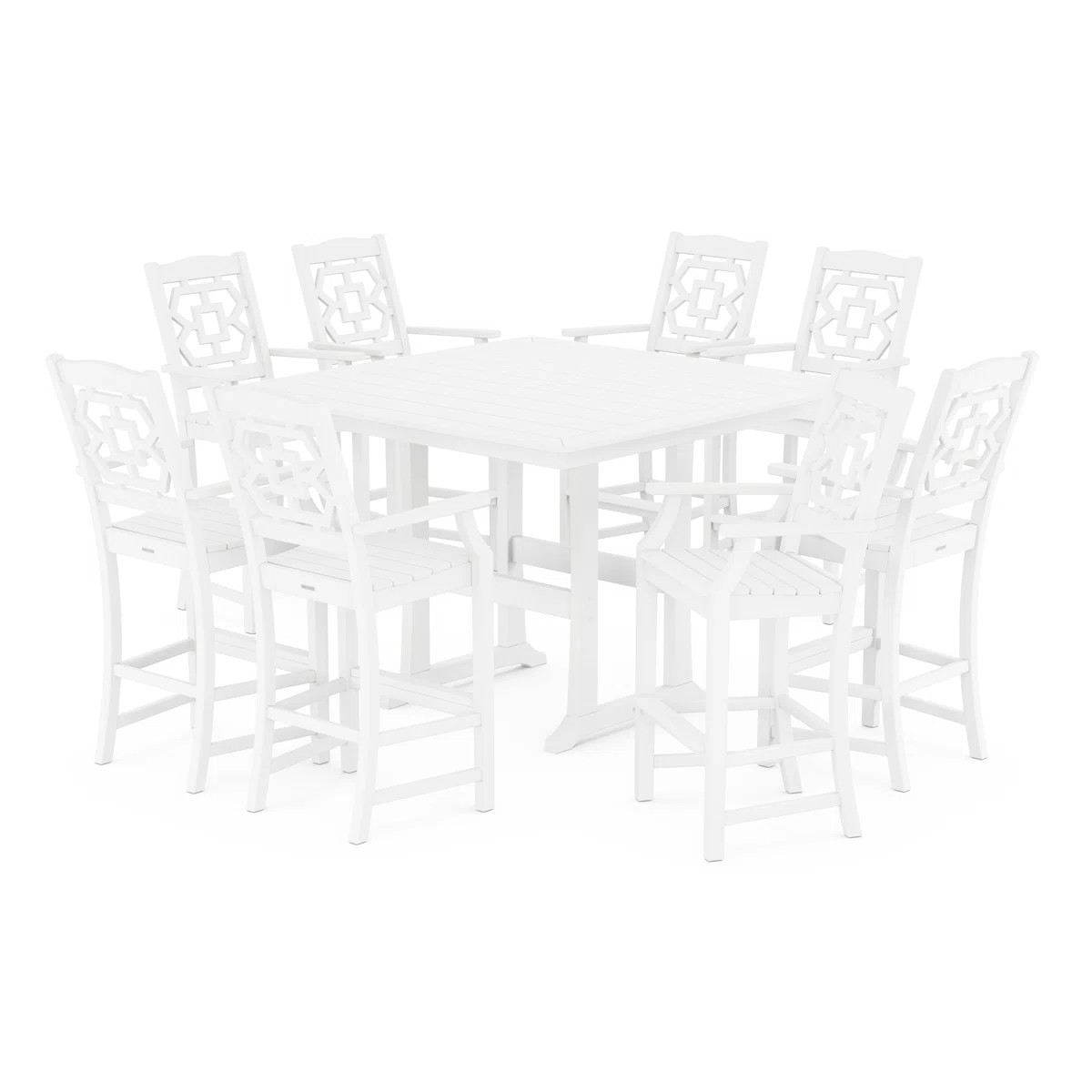 Martha Stewart by POLYWOOD 8 - Person Patio Dining Set with Square Table | Wayfair North America