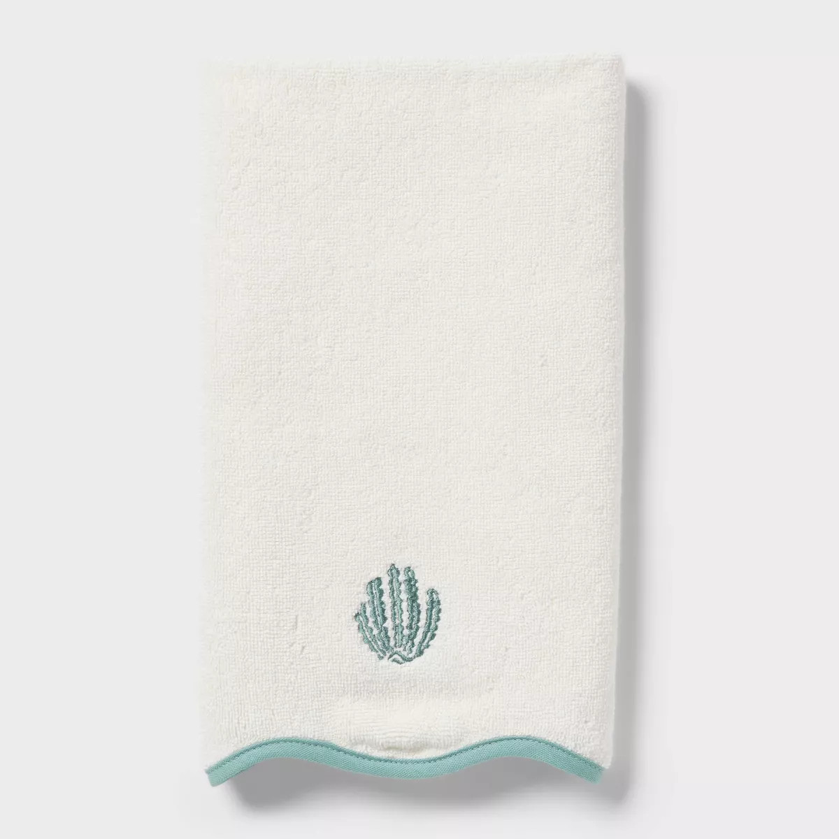 Coastal Hand Towel Scallop Edging Cream - Threshold™ | Target
