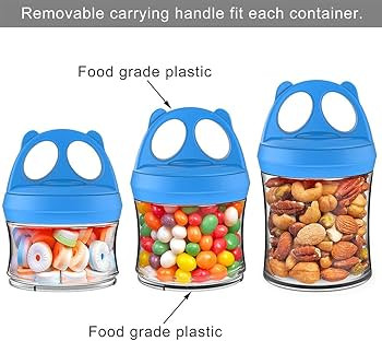 BeneLabel Snack Jars 3-Piece Twist Lock Stackable Containers Travel, Formula Travel Container for... | Amazon (US)