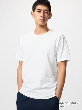 MEN'S AIRISM COTTON CREW NECK T-SHIRT | UNIQLO AU | Uniqlo Australia