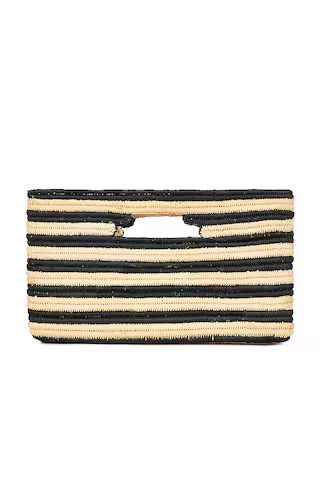 BTB Los Angeles Selah Clutch in Natural & Black from Revolve.com | Revolve Clothing (Global)