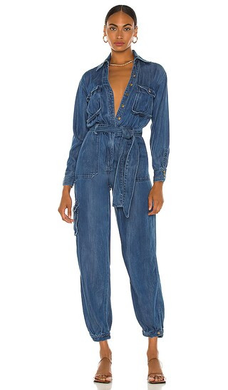Amaya Jumpsuit in Blue | Revolve Clothing (Global)