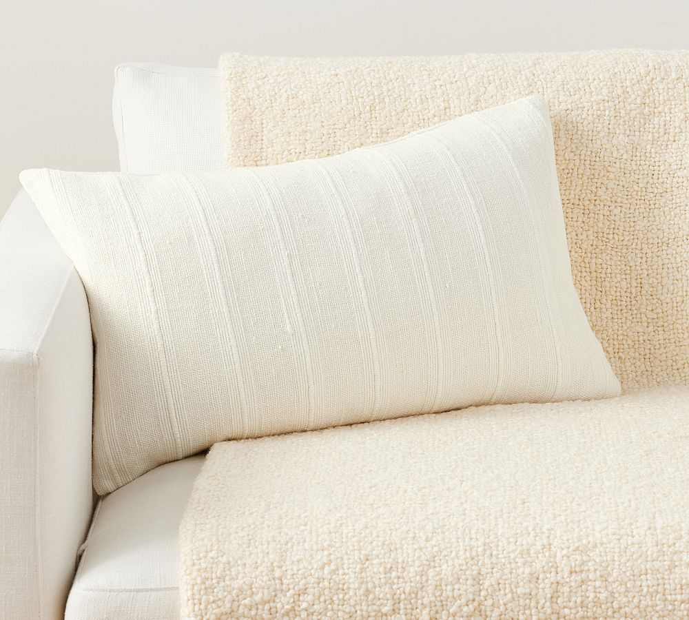 Relaxed Striped Lumbar Pillow | Pottery Barn (US)