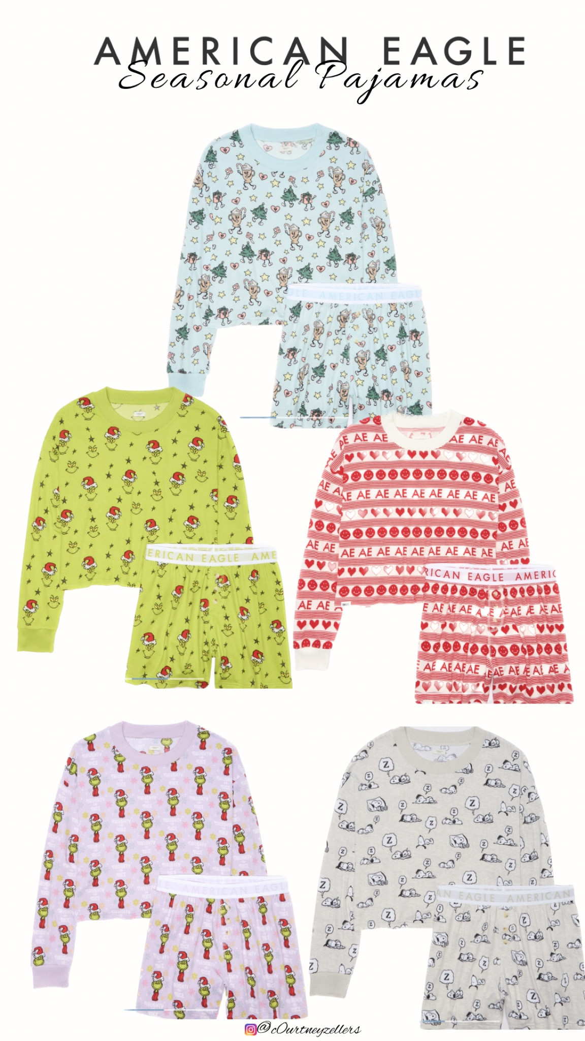 AE Grinch Plush PJ Set curated on LTK