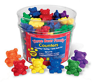 Three Bear Family Rainbow Counters by Learning esources | QVC
