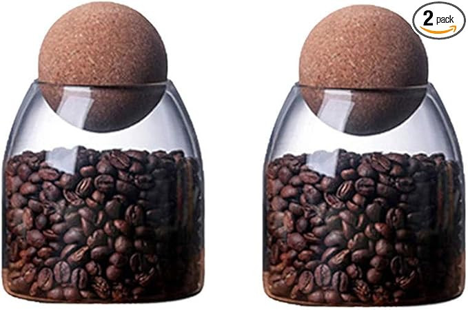 Piscepio Glass Jar with Wood Lid Ball Jar Small Food Storage Container Clear Candy Jars Canister ... | Amazon (US)