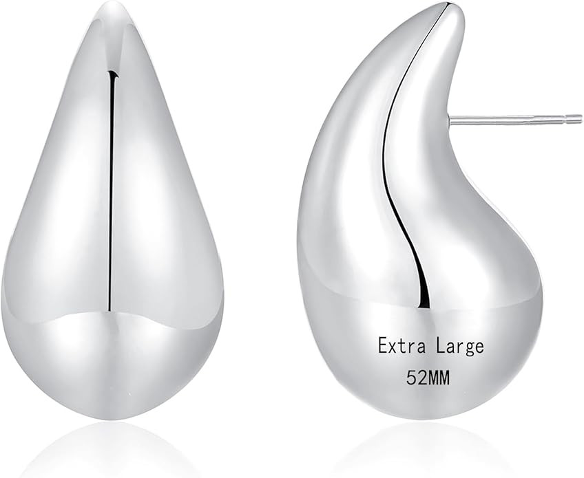 Apsvo Extra Large Drop Earring, Oversized Chunky Gold Hoop Earrings for Women Girl, Lightweight H... | Amazon (US)