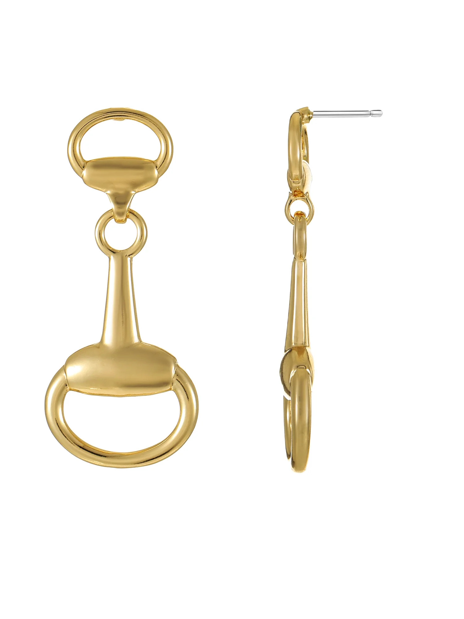 Time and Tru Goldtone Horse Bit Earrings, 1 Pair | Walmart (US)
