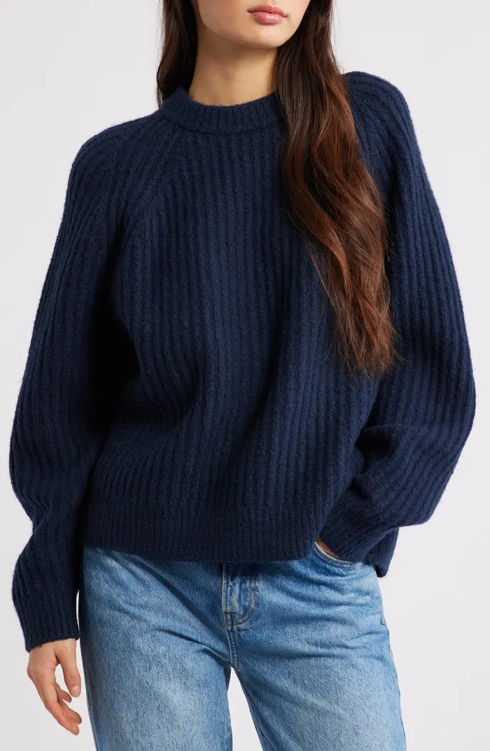 Rib Cotton Blend Sweater | Nordstrom