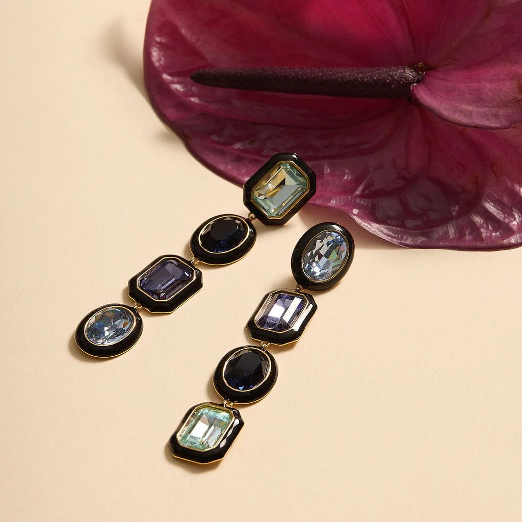 Francesca Lux Earrings Black Multi | Mignonne Gavigan