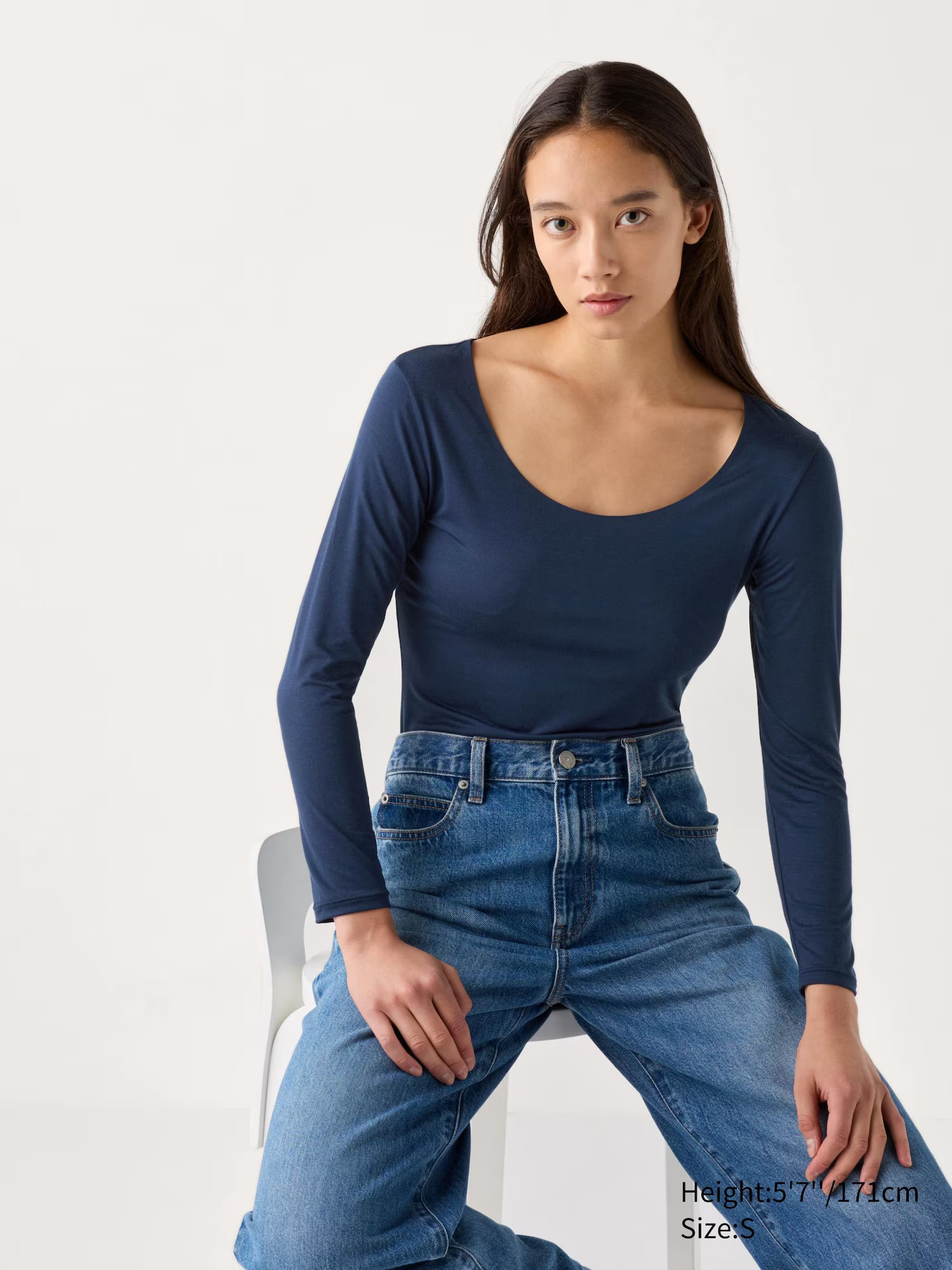 HEATTECH Scoop Neck T-Shirt | UNIQLO (UK)