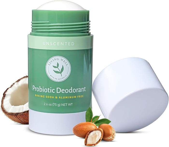 Probiotic Deodorant Stick, Aluminum-Free, Baking Soda-Free, Unscented | Amazon (US)