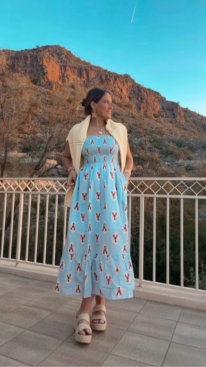 Preppy prints and flutter sleeves in a cotton  striped strapless elegance  

#LTKootd #LTKOver40 #LTKdayinmylife