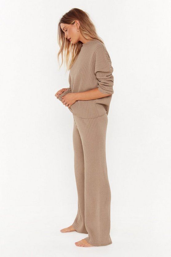 Take Knit Off Sweater and Pants Lounge Set | NastyGal (US & CA)