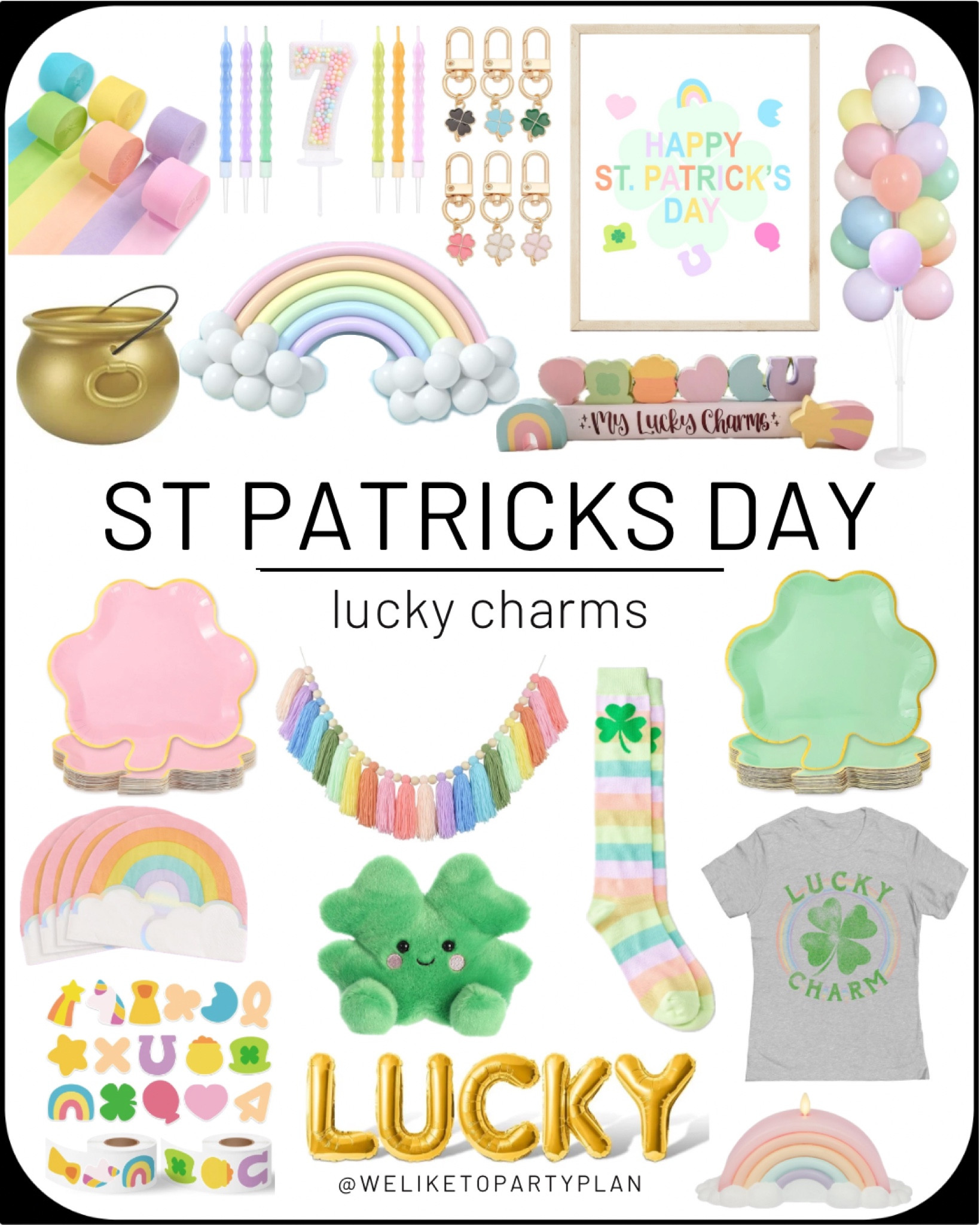 Lucky Charms | St Patrick's Day | Shop Now

Let's shop all things Lucky Charms!🍀🌈🩷⭐️

#luckycharms #stpatricksday #lucky #stpattysday #partydecorations #partysupplies #ltkshopper 

#LTKGiftGuide #LTKSeasonal #LTKParties