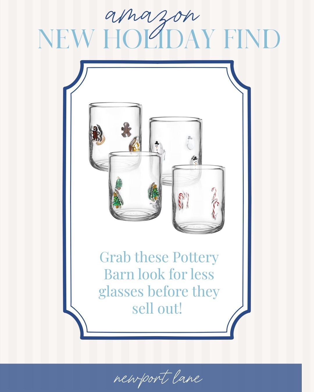 Snag these Pottery Barn looking glasses for less before they sell out! It's giving major holiday vibes and your eggnog just got an upgrade.

serveware, party essentials, hostess must haves, holiday season, cozy christmas, look for less, amazon finds, table setting

#LTKSeasonal #LTKHome #LTKFindsUnder50