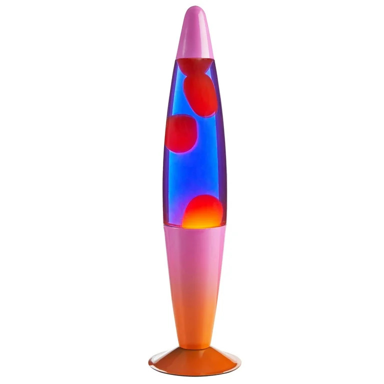 Urban Shop, 16" Pink Orange Ombre Sunset Lava Motion Volcano Lamp, Orange Wax in Purple Liquid, P... | Walmart (US)