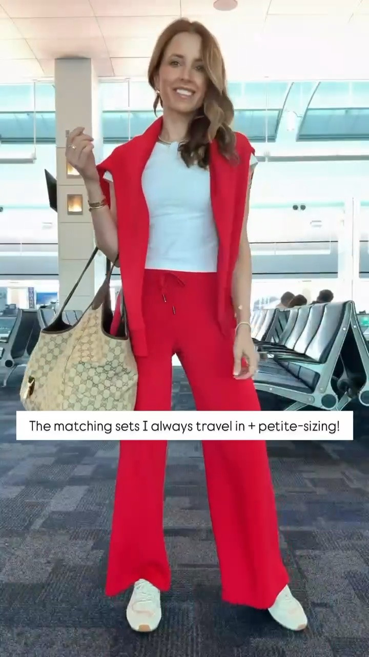 My travel essentials! My travel must-haves. Travel favorites. My travel outfit. Airport outfit. The best matching sets! Code LISAMARIEXSPANX on first time orders. Wearing XS petite in pants and XS in top. I went up half a size in cream sneakers. Gucci Mercato tote in size large.

#LTKootd #LTKTravel #LTKgrwm