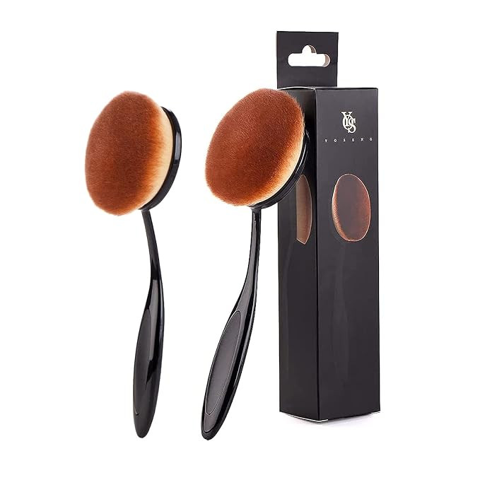 Yoseng Foundation Brush For Liquid Makeup,Oval Black Large Toothbrush makeup brushes Fast Flawles... | Amazon (US)