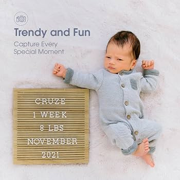Pearhead Wooden Letterboard Set - Ideal Photo Sharing Prop for Baby Announcements, Milestone Keep... | Amazon (US)