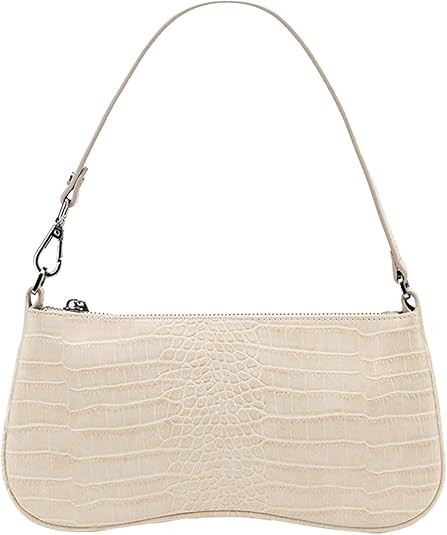 JW PEI 90s Shoulder Bag for Women Vegan Leather Crocodile Purse Classic Clutch Handbag | Amazon (US)
