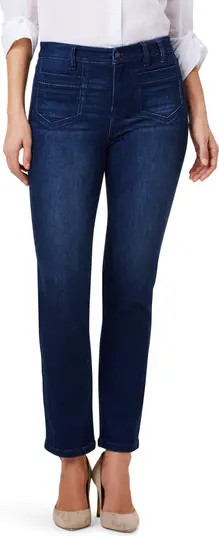 NIC+ZOE Patch Pocket Straight Leg Jeans | Nordstrom | Nordstrom