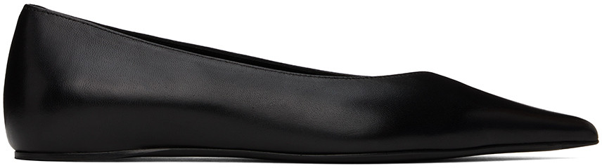TOTEME Black 'The Asymmetric' Ballerina Flats | SSENSE