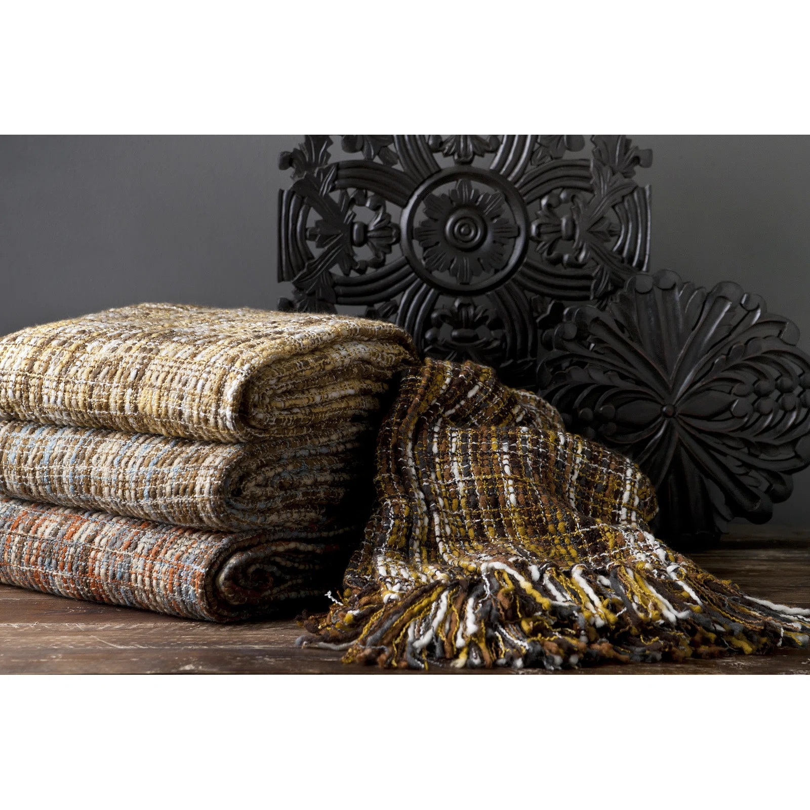 Ameeran Acrylic Hand Woven Throw Blanket | Birch Lane