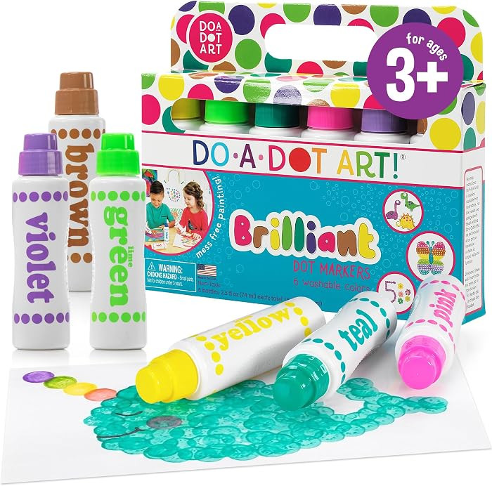 Do A Dot Art! Brilliant Colors 6-Pack Washable Paint Dot Markers | Amazon (US)