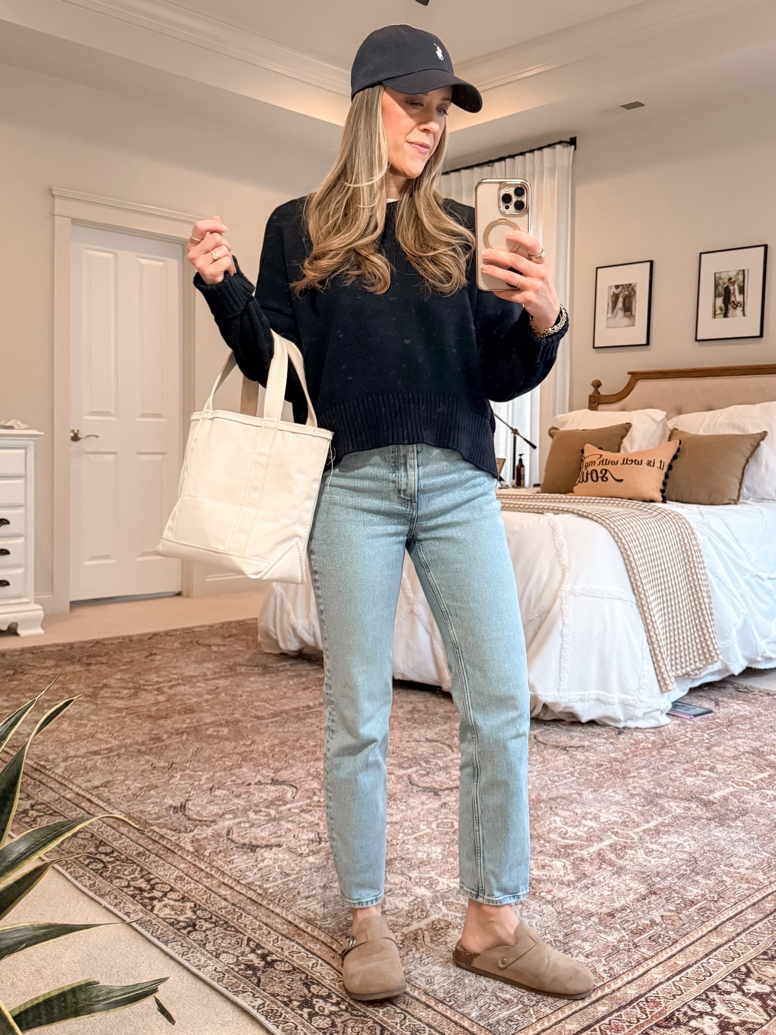 Winter mom uniform 

Quince boyfriend crop sweater (small) — soft, classic, and worth every penny.
Use code INFG-25SIMPLYCHICMAMA10 for savings.
Abercrombie high-rise 25R jeans + $22 Walmart clogs.
Perfect for coffee runs, drop-offs, and errands in style.
#falloutfitinspo #momstyle #quietluxury #quincefinds #abercrombiejeans #LTKunder50 #capsulewardrobe #neutralstyle #LTKfall #minimaliststyle #linenandlightco

#LTKStyleTip #LTKFindsUnder50 #LTKootd

#LTKFindsUnder100 #LTKmomlife #LTKootd