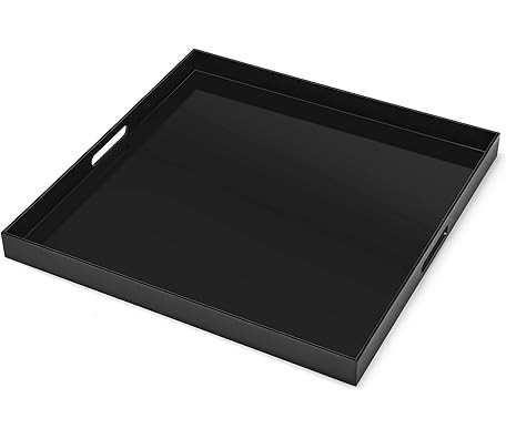 22 x 18 Inches Extra Large Solid Wood Serving Tray Tea Coffee Table Tray Snack Food Meals Serving... | Amazon (US)