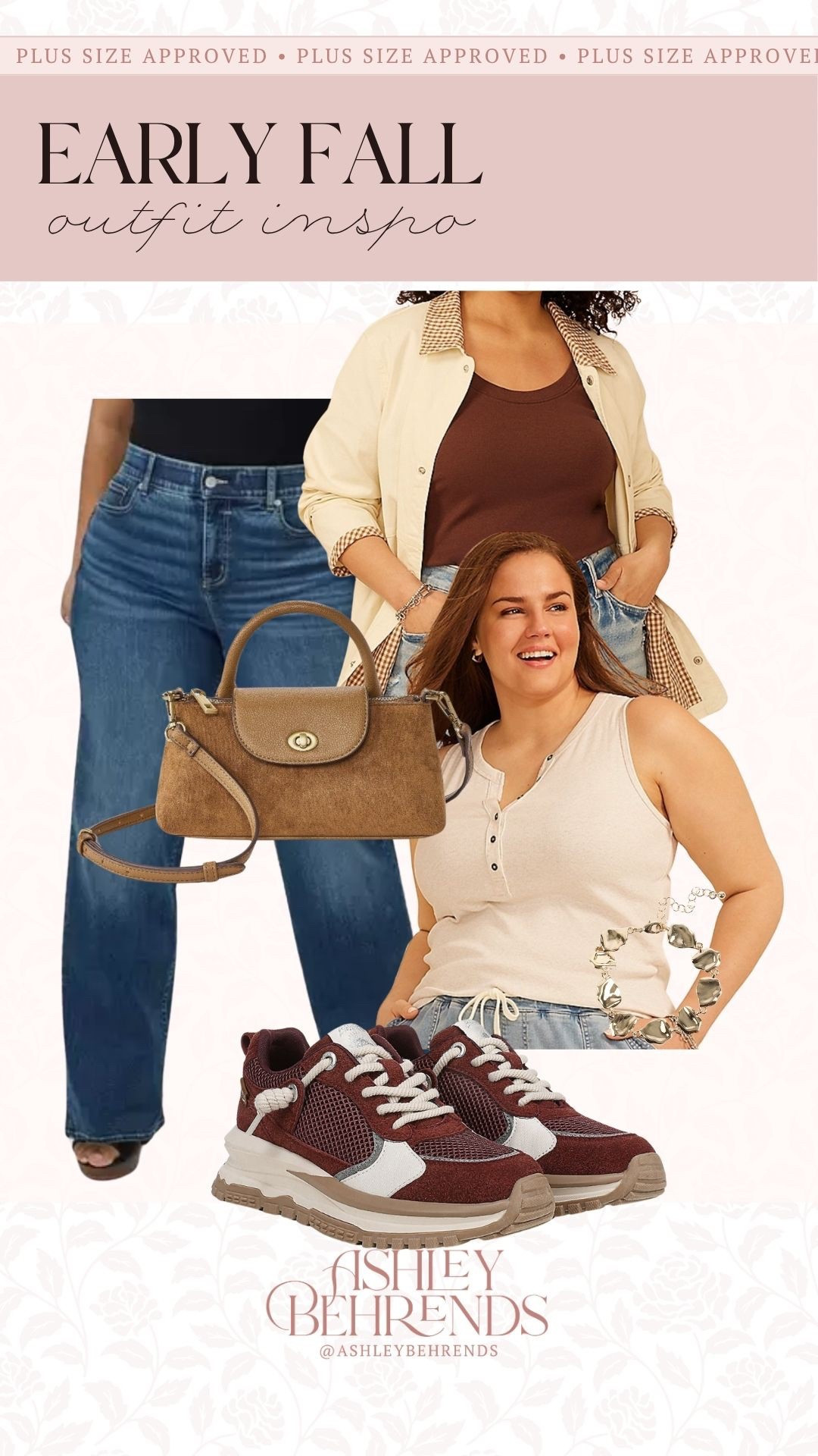 Fall 🍁 🍃 will be here before we know it and I am so excited about all the new trends. These sneakers are so fun, the color screams fall and they can be styled a handful of ways. I paired them with these plus size approved jeans from @Torrid and a super cute neutral henley tank and barn jacket from @Maurices. This designer inspired handbag from @Target completes the look so nicely. 
Casual fall outfit inspo, plus size approved fall fashion, pumpkin patch outfit inspiration

#LTKSaleAlert #LTKSeasonal #LTKPlusSize