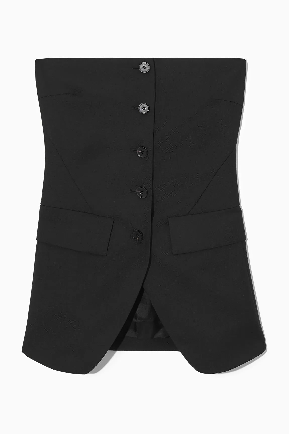 TAILORED SINGLE-BREASTED BUSTIER - BLACK - Tops - COS | COS (US)