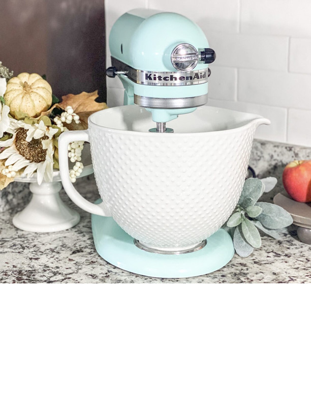 KitchenAid Hobnail White Ceramic Mixing Bowl | Walmart (US)