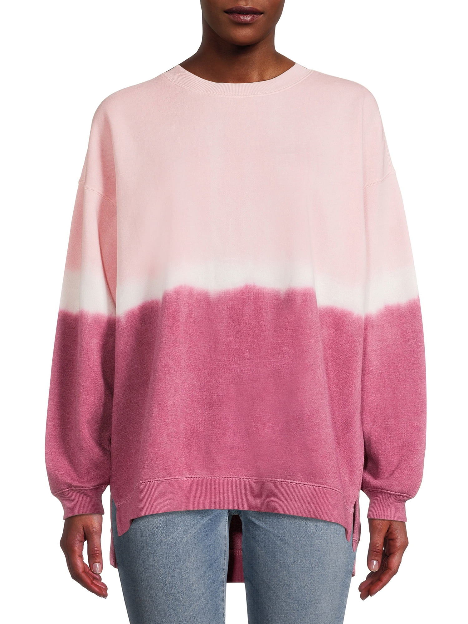 Time and Tru Women's Crewneck Tunic Sweatshirt - Walmart.com | Walmart (US)