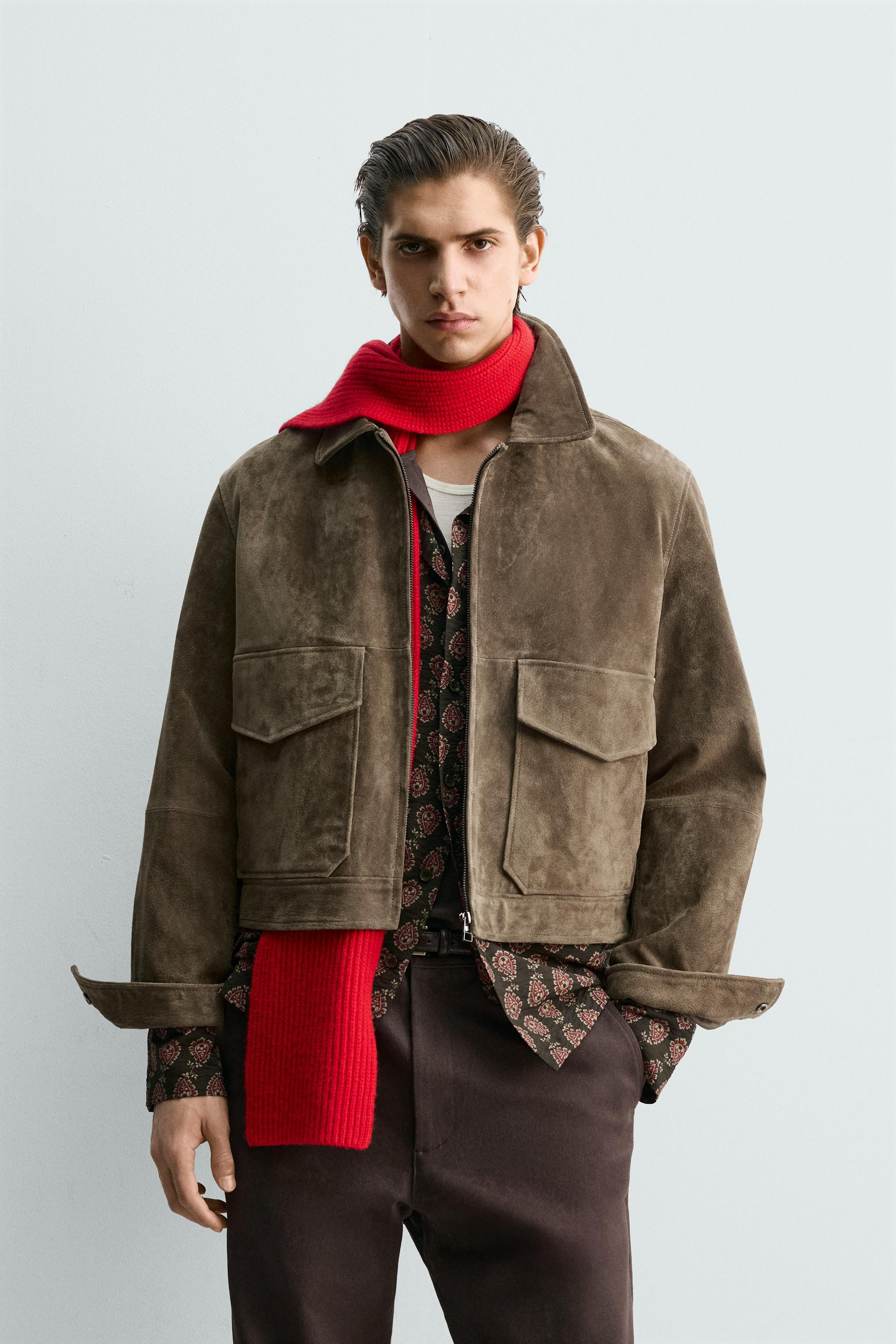 BOXY-FIT-JACKE AUS WILDLEDER | Zara DE