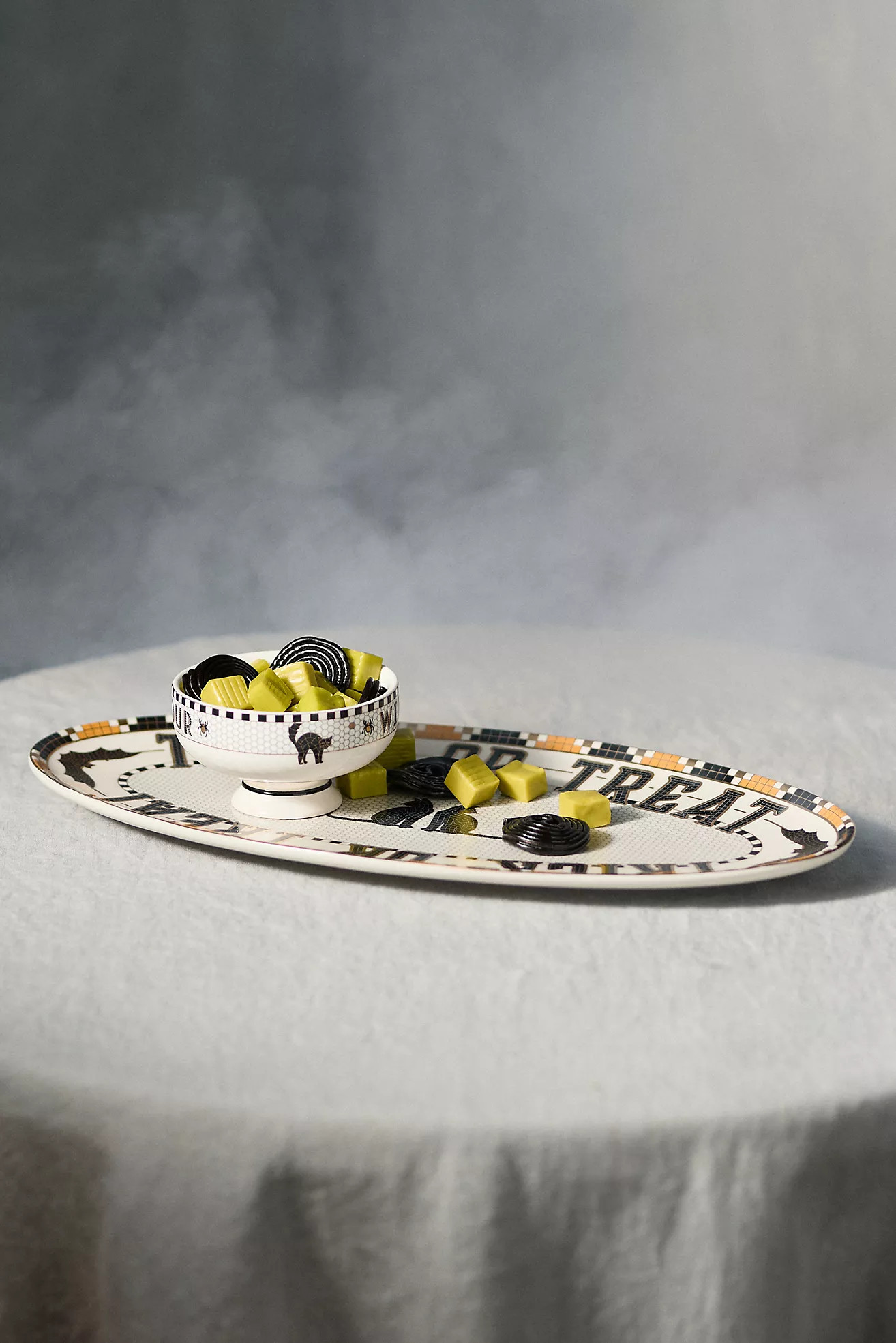 The Bistro Tile Stoneware Serving Platter: Halloween Edition | Anthropologie (US)