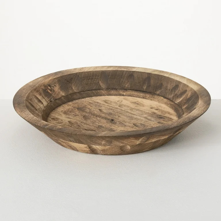 Sullivans Round Wooden Dough Bowl Decor 14.75"L Brown | Walmart (US)