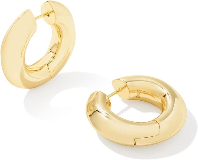 Kendra Scott womens Mikki Metal Hoop Earrings Gold Polished Gold One size | Amazon (US)
